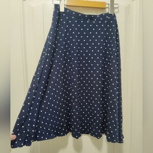 Women's Lands End Polka Dot Skirt Size Medium P